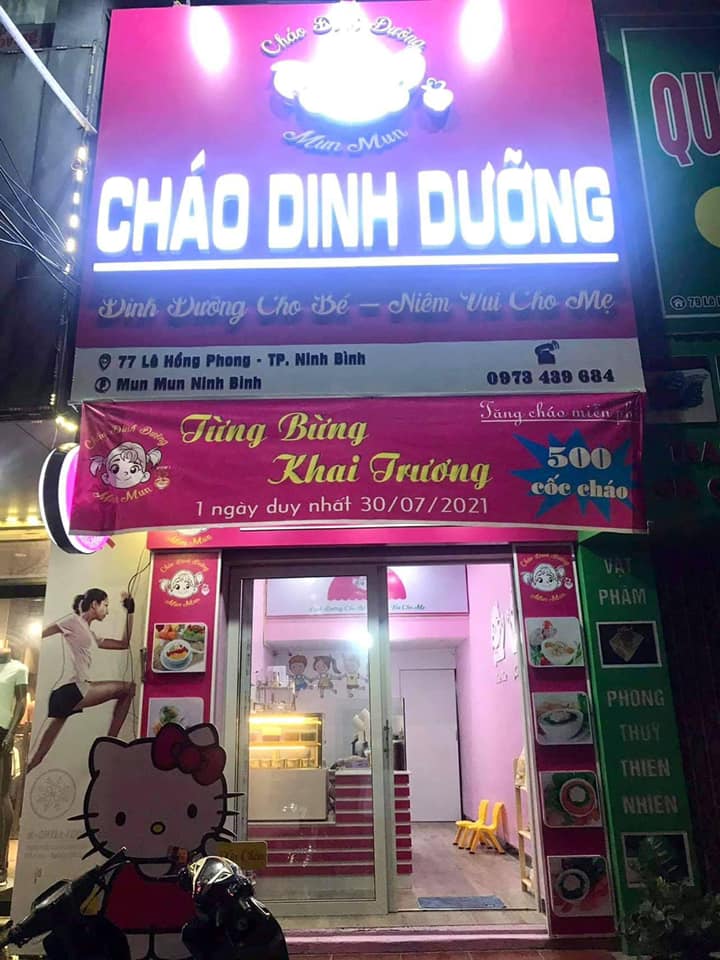 Khai trương tiệm cháo MunMun - TP Ninh Bình - Cháo dinh dưỡng Mun Mun